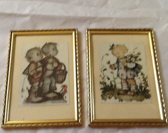 Items similar to Hummel Prints Pair Original Framed Made in Germany ...