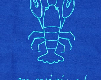 Blue embroidery Trochon lobster