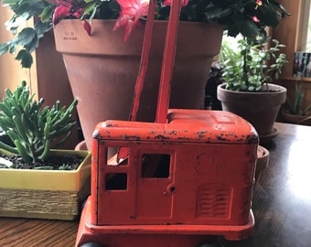Antique Marx Lumar Steam Shovel Tin Toy Vintage Tin Toy Farmhouse Decor