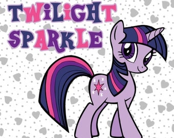 My Little Pony "Twilight Sparkle" and Title SVG Vector File Cricut Explore & More