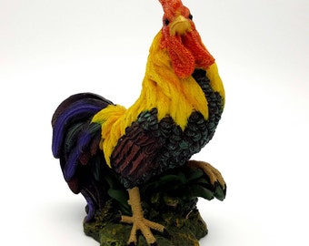 resin roosters and hens