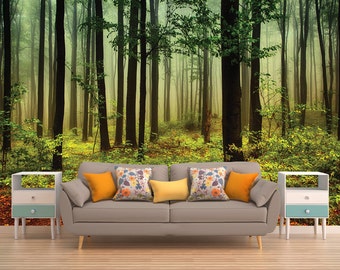 Forest Wall Mural, Forest Wallpaper, Forest, Tree Wall Mural, Tree Wallpaper, Nature Wall Mural, Nature Wallpaper, Forest Wall Covering