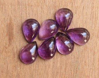 Real purple Amethyst Natural drop shape Gemstone AAA All mm size available-7x10, 8x12, 9x13, 10x14, 12x16, 13x18, 15x20, 16x22, 18x25, 20x30