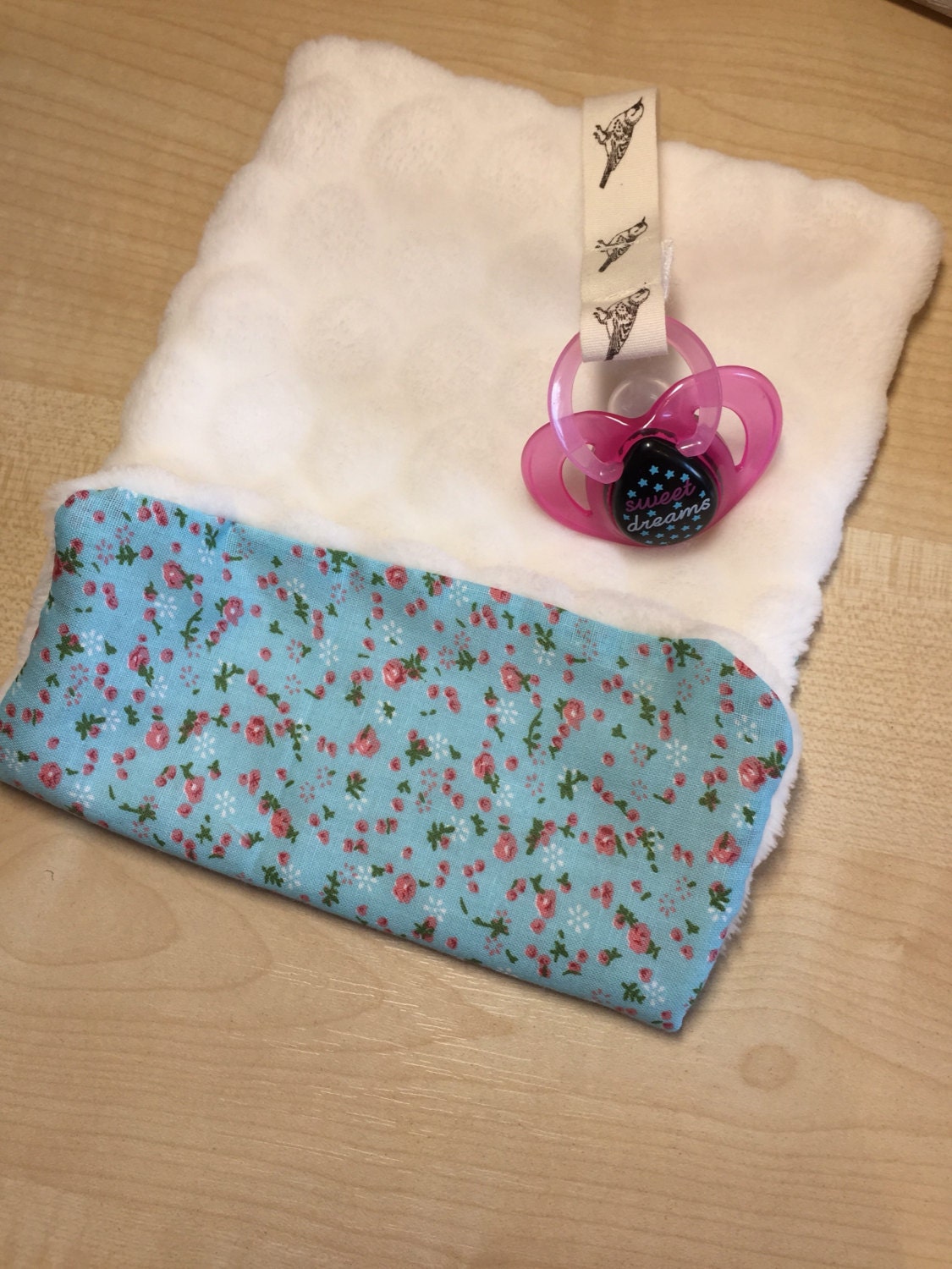 Baby Comforter / Blanket with Dummy / Pacifier Attachment