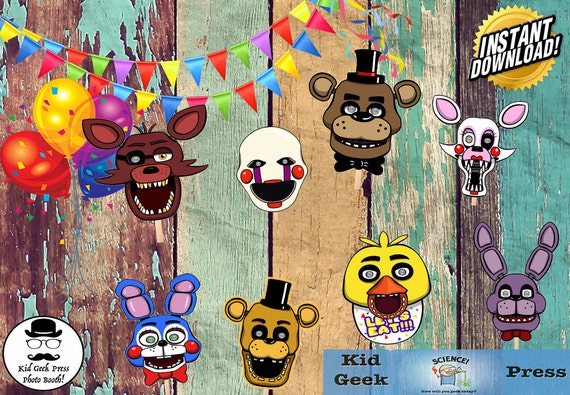 Five Nights at Freddy's FNAF Print and Cut Masks
