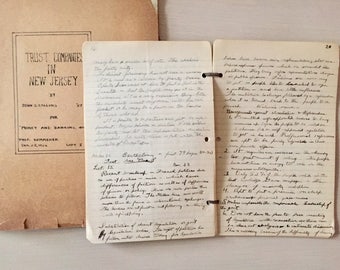 Vintage College Notes - Ephemera - 1920's