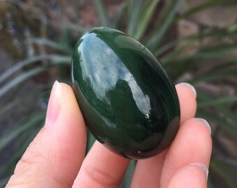 Vertical Drilled Nephrite Jade Egg, Yoni Egg, Spiritual, Kegel Exercises, Yoga, Women's Health, Jade, Gemstones, Natural, BC JADE, Minerals,