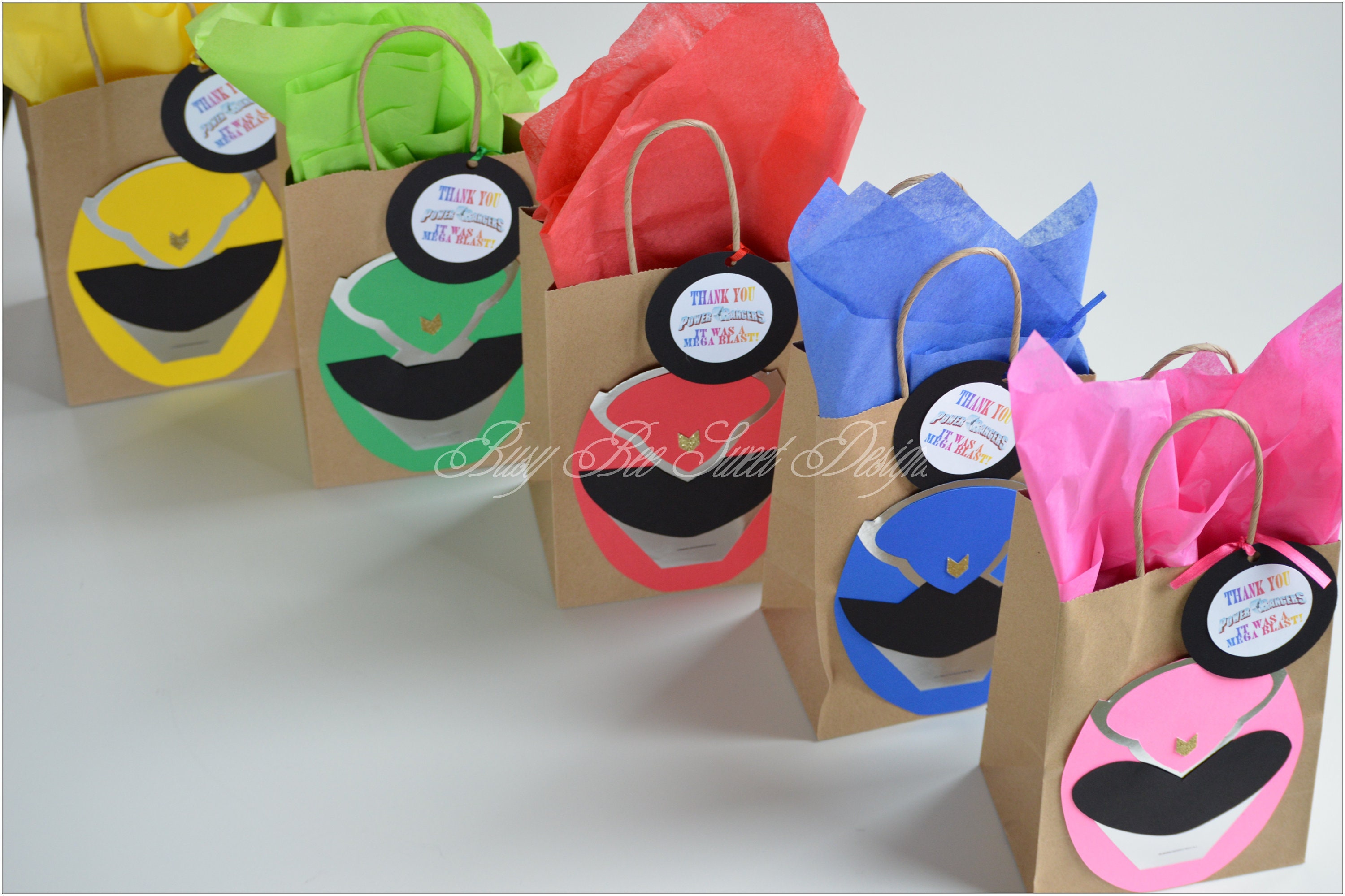 Power Rangers Party Favor Bags / Power Rangers Birthday Party