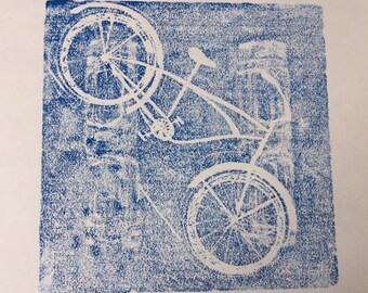 BLUEPRINT BICYCLE Styrofoam Print by Amy