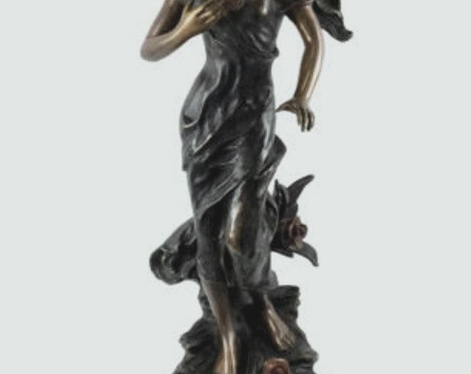 38 " Vintage Bronze Statue of Victorian Lady