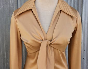 1970's long Evening Gown - Maxi Dress with Quilted Collar and Bolero