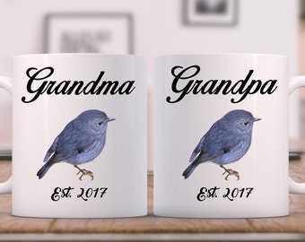 Grandparents mugs, Gift for New Grandparents, Grandma and Grandpa Mugs Pregnancy reveal mugs, reveal gift, Grandfather Mug, Grandmother mug