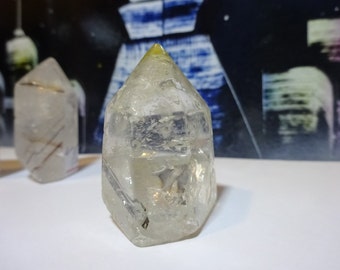 Rutilated Polished Clear Quartz Crystal Points,