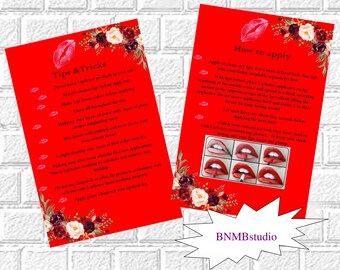 Lip sense tips and tricks card How to Apply card Lip sense tricks Lip sense tips Lips sense application Sene Gence Application Instructions