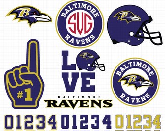 Baltimore Ravens- Cuttable Design Files(Svg, Eps,Dxf, Jpg) For Silhouette Studio, Cricut Design Space, Cutting Machines,Instant Download