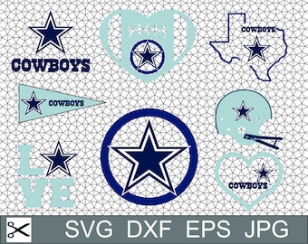 Dallas Cowboys Layered SVG Dxf Eps Logo Vector File Silhouette Studio Cameo Cricut Design space Template Stencil Vinyl Decal Craft Project