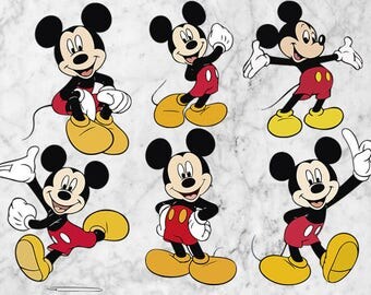 Mickey Mouse Clipart, Disney Mickey Svg, vector, svg, eps & png, Disney cutfiles, Printable Mickey Mouse, Disney silhouette cameo or cricut