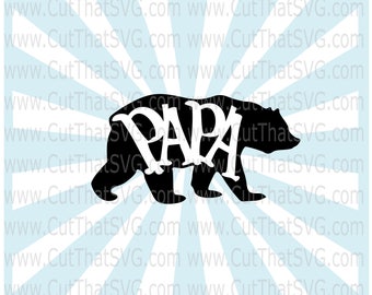 Papa Bear SVG Cut File