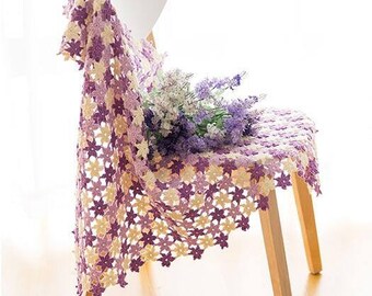 afghan crochet blanket jacinthe pourpre style wedding romantic bedspread