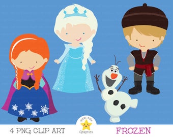 frozen clipart, elsa clipart, party printables, princess clipart, frozen graphics, princess graphics, frozen party