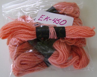 Yarn, Paragon, 100% Wool Crewel Needlepoint, Color #102 Light Salmon, 8.8 Yards