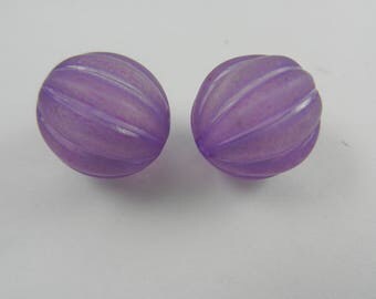 16mm large acrylic pumpkin beads transparent purple6pieces44y
