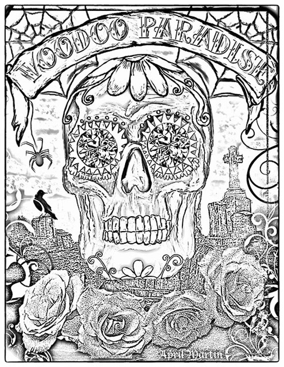 Unique One of A Kind Relaxing Coloring Page Voodoo