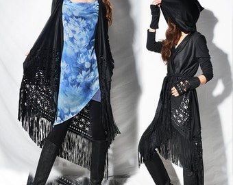 Feather dream layered jacket and scarf set by idea2lifestyle