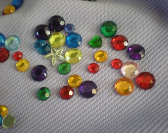 9 Ounces Acrylic Rhinestones-Multicolor Rhinestones-Craft Rhinestones-Round Rhinestones