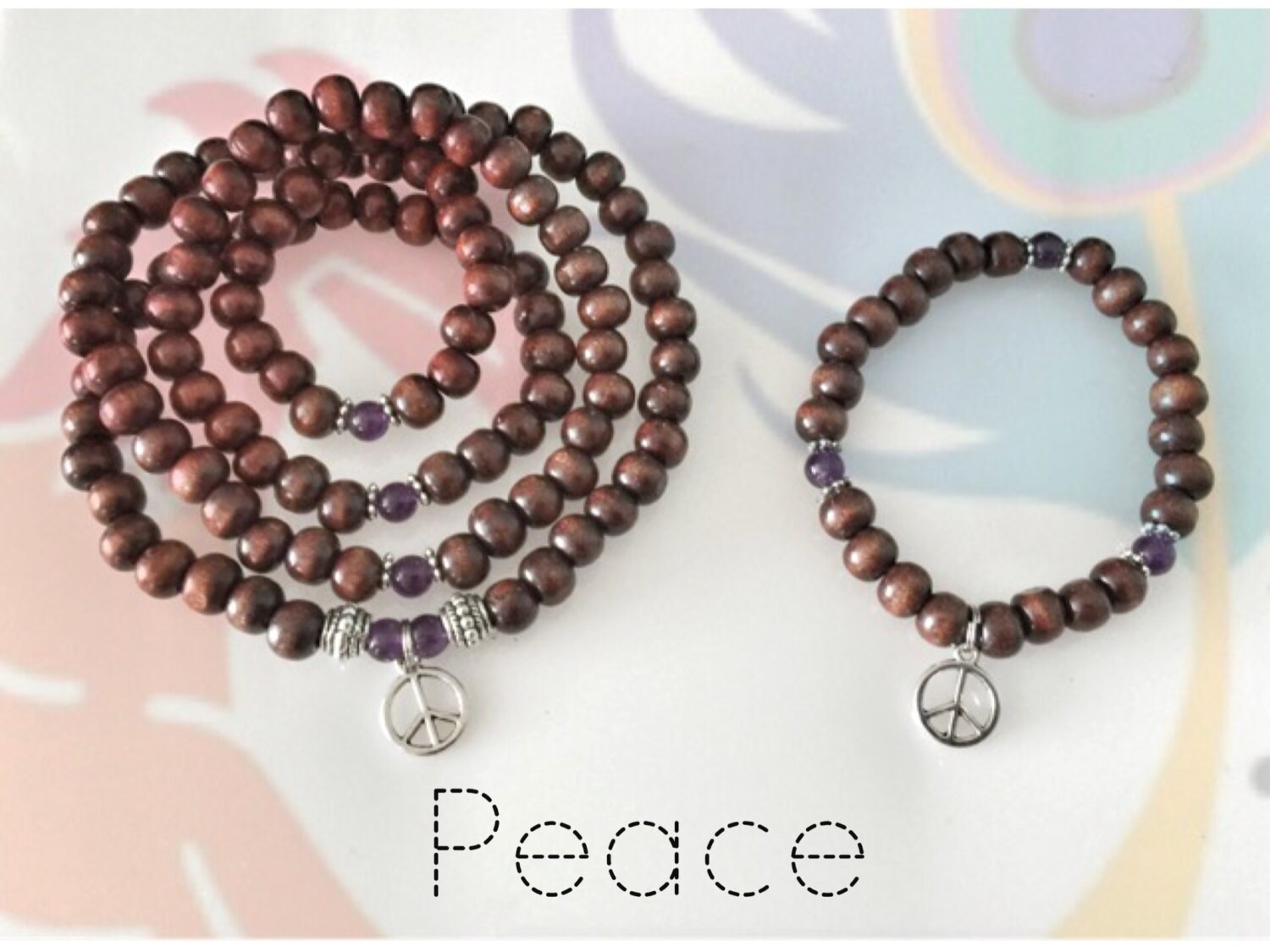 DIY Make Your Own Mala Beads Kit PEACE