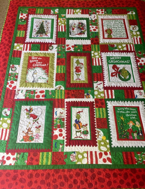 Items similar to Grinch Christmas Quilt on Etsy