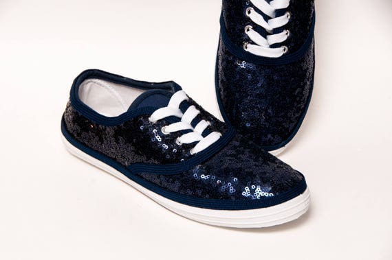Sequin CVO Navy Blue Canvas Sneakers Tennis Shoes
