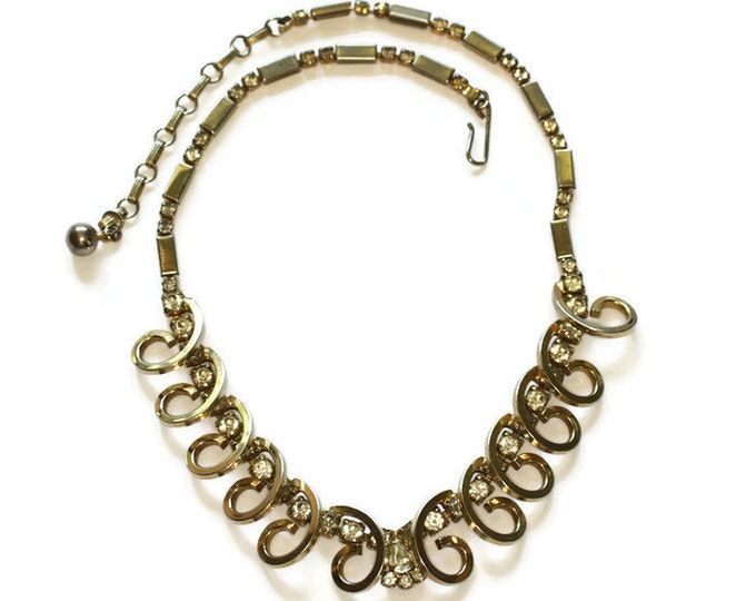 Sarah Coventry Rhinestone Necklace Celestial Fire 1956 Vintage