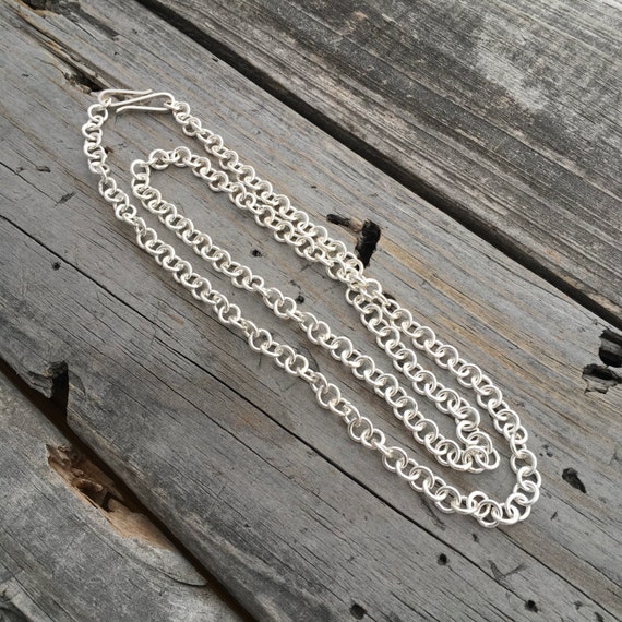 Sterling Silver Chain Handmade Sterling Silver Mens Chain