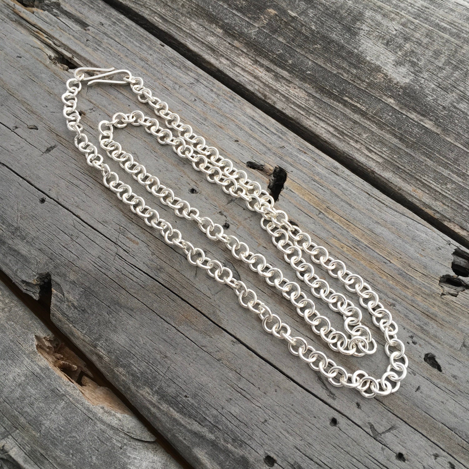 Handmade sterling silver chain Clearance