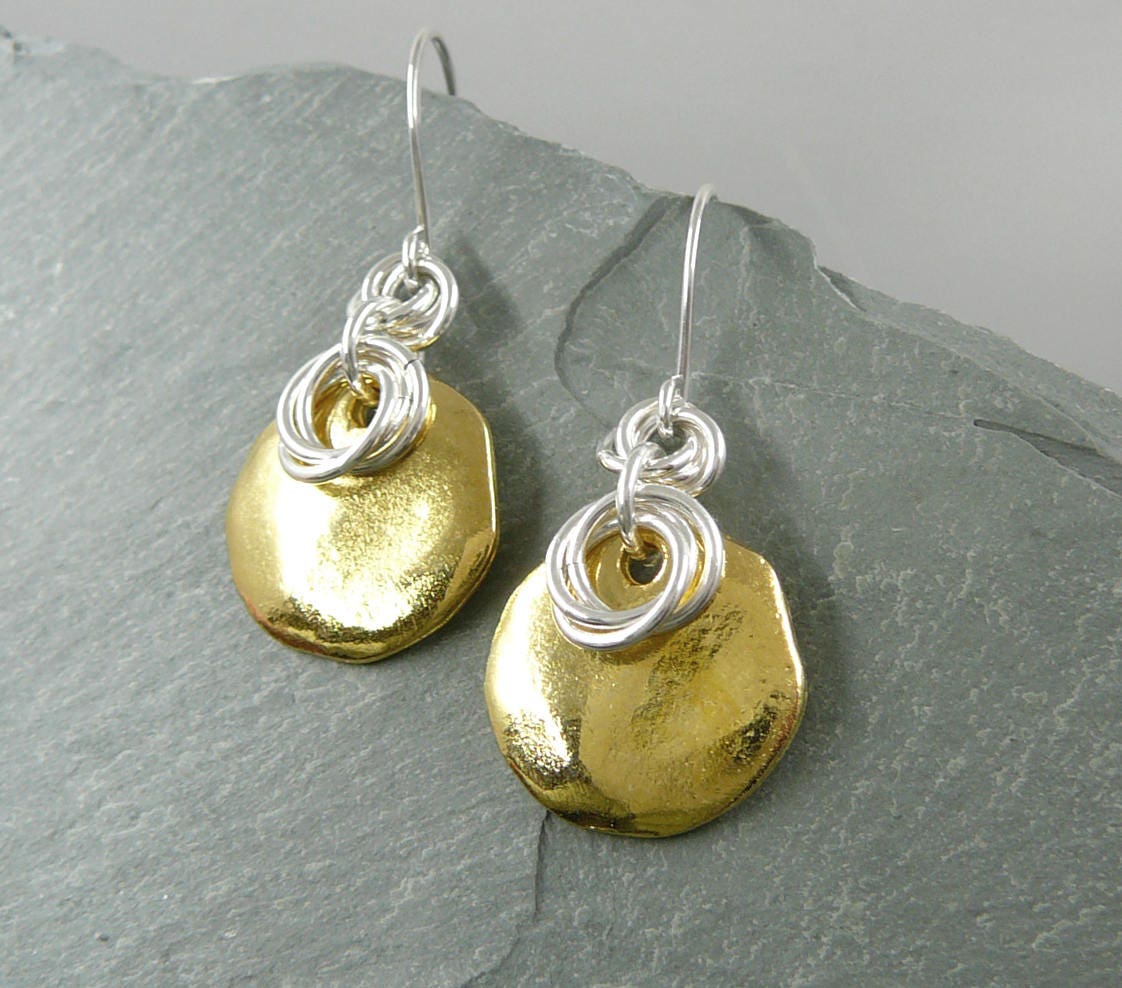 Gold Earrings for Women Simple Gold Earrings Gold Disc