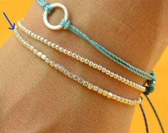 Beaded bracelet . Sterling silver