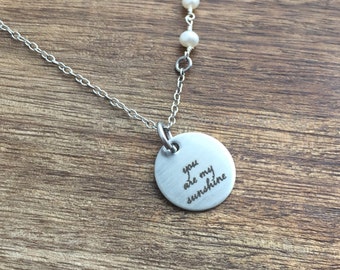 You are My Sunshine Mother Daughter Necklace Mother Daughter Jewelry Mom Jewelry Mother Gift Mothers Day Matches My Only Sunshine