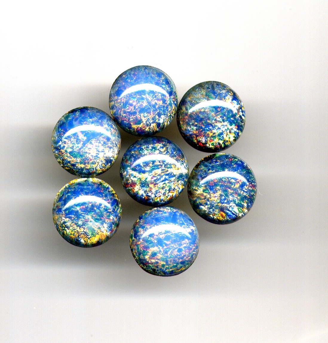 LOWEST PRICE 15mm 2 pcs Electric Blue Fire Opal Dragons