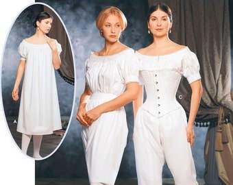 SZ 6/8/10/12 - Simplicity Historical Costume Pattern 9769 by MARTHA McCAIN - Misses' Chemise, Corset and Drawers - The Fashion Historian
