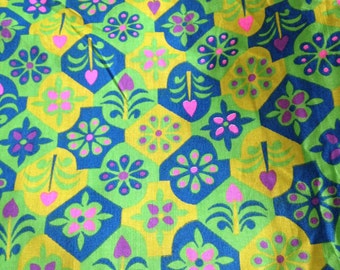 Vintage Retro Mod Floral Fabric