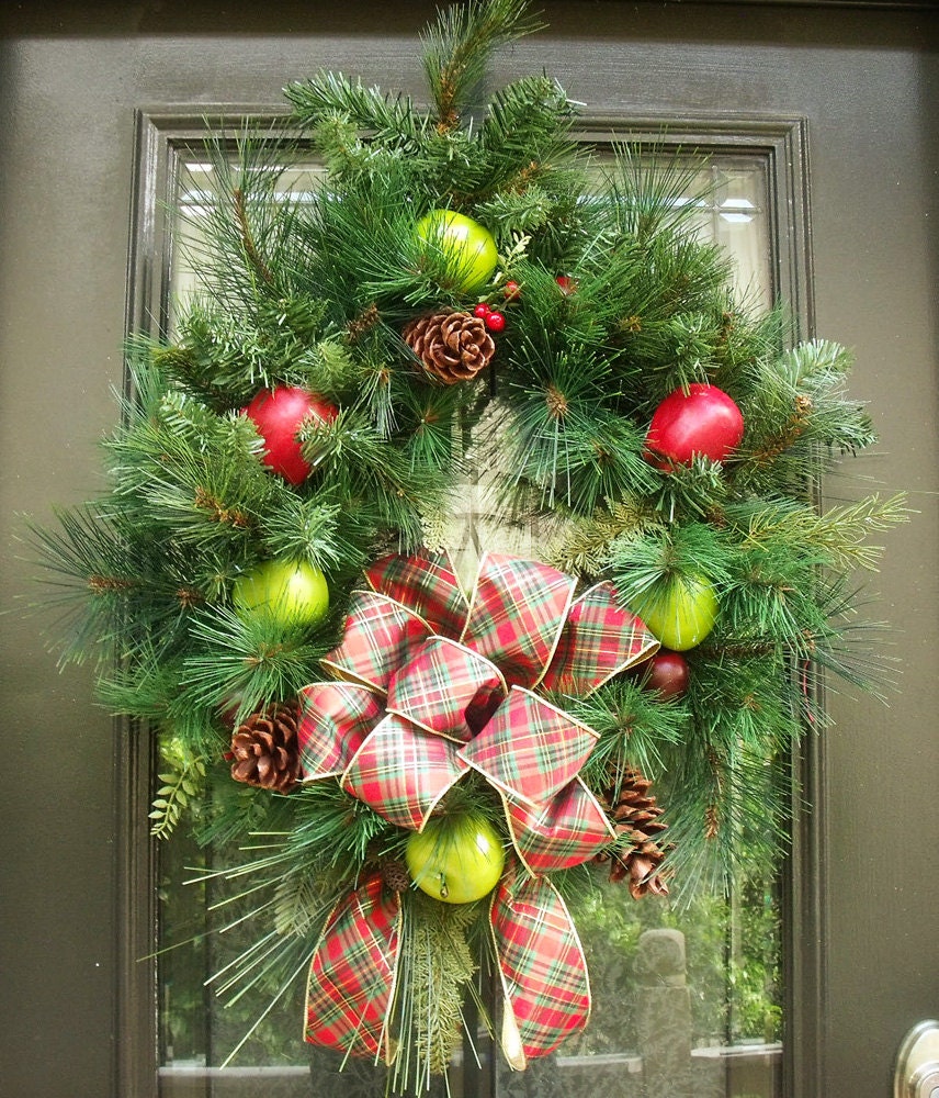 Williamsburg Style Wreath Fruit Wreath Christmas by LuxeWreaths