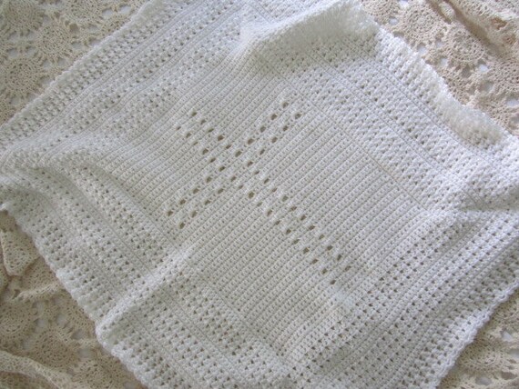 Crochet Christening Blanket Cross III PDF by pamelaspatterns