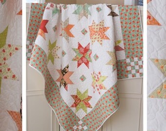 THE PATTERN BASKET (Quilt Pattern): "Stars in the Snow" - Design by Margot Languedoc