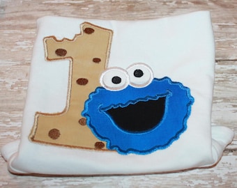 Cookie Monster Birthday Shirt-Cookie Shirt-1st Birthday Onesie-Birthday Shirts-Personalzied Birthday Shirt-First Birthday Shirt