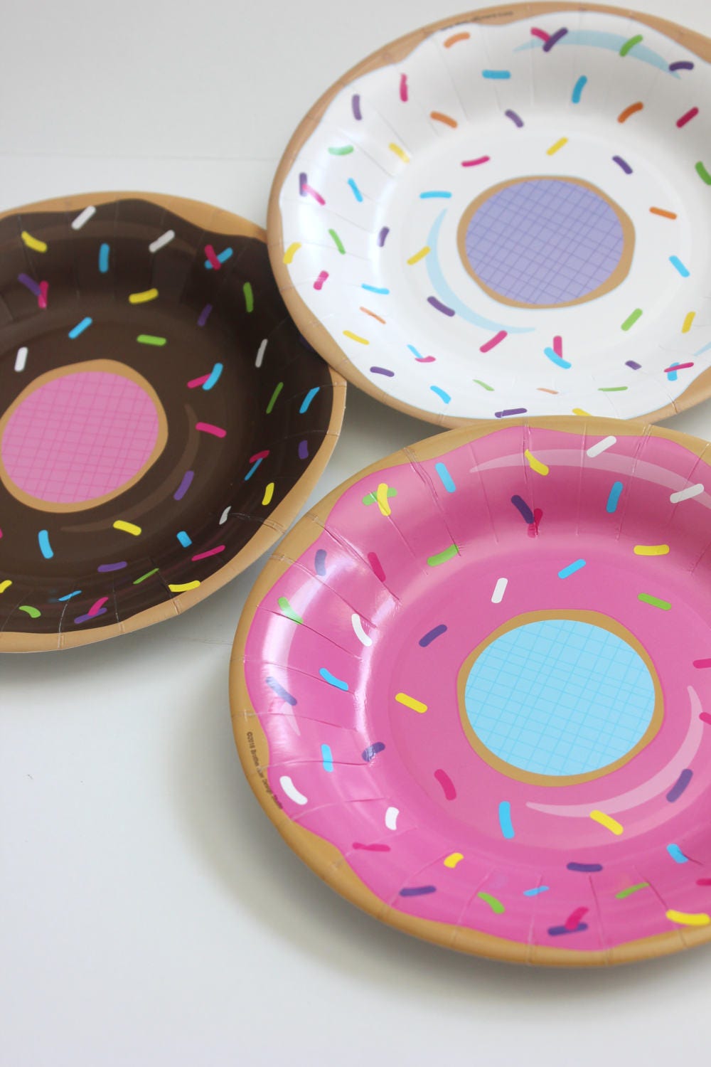 Sale 20 DONUT PAPER PLATES Donuts 8 Party Sprinkles Fun