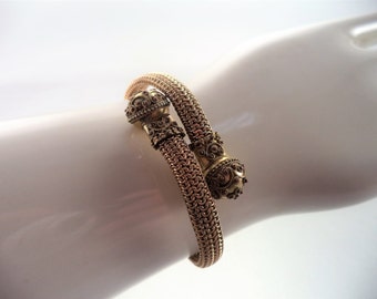 Antique Victorian Wrap Bracelet Gold Filled Etruscan Style Bracelet