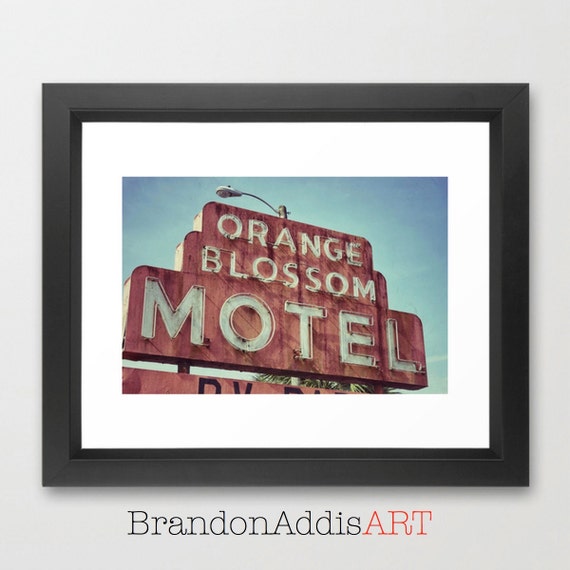 Bedroom Art Orange Blossom Motel Sign Old Motel Sign Photo