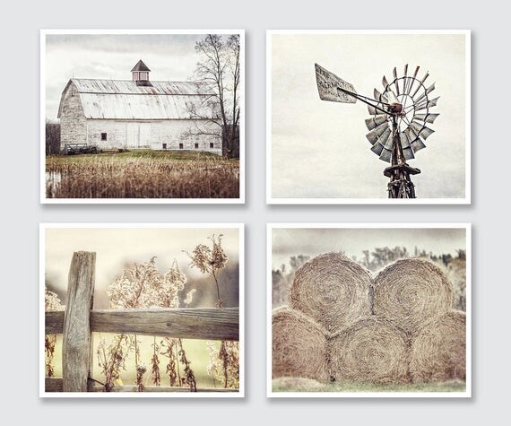 Country Wall Decor Images : Farmhouse decor country rustic wall art barn