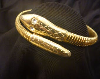 Vintage ESTATE Gold SERPENT/SNAKE Bangle Bracelet